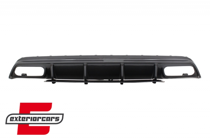 Difuzor zraka & nastavci auspuha A45 AMG dizajn (Carbon look) / Mercedes W176 A-klasa (2013-2018), CORDMBW176FCFA45B