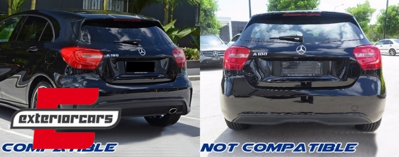 Difuzor zraka & nastavci auspuha A45 AMG dizajn / Mercedes A-klasa W176 (2012-2018), CORDMBW176FA45B