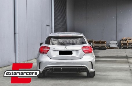 Difuzor zraka & nastavci auspuha A45 AMG dizajn / Mercedes A-klasa W176 (2012-2018), CORDMBW176FA45B