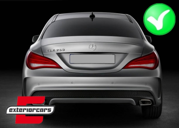 Difuzor zraka & nastavci auspuha AMG dizajn (crna/srebrna) / Mercedes CLA W117 (2013-2018), RDMBW117AMG