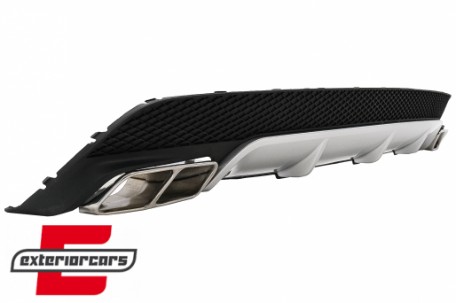 Difuzor zraka & nastavci auspuha AMG dizajn (crna/srebrna) / Mercedes CLA W117 (2013-2018), RDMBW117AMG