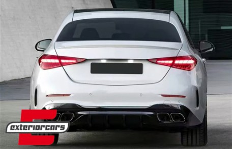 Difuzor zraka & nastavci auspuha C63 AMG dizajn (crna) / Mercedes C-klasa W206 S206 Sport Line (2021-), RDMBW206C63B