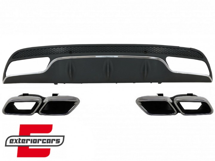 Difuzor zraka & nastavci auspuha C63 AMG dizajn / Mercedes C-klasa W205 S205 (2014-2020), CORDMBW205AMGTY