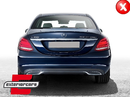 Difuzor zraka & nastavci auspuha C63 AMG dizajn / Mercedes C-klasa W205 S205 (2014-2020), CORDMBW205AMGTY