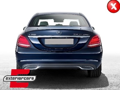 Difuzor zraka & nastavci auspuha C63 AMG dizajn / Mercedes C-klasa W205 S205 (2014-2020), CORDMBW205AMGTYBWOL