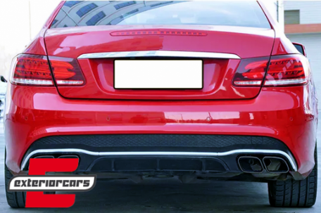 Difuzor zraka & nastavci auspuha E63 AMG dizajn (chrome) / Mercedes E-klasa C207 Coupe A207 Cabrio Facelift (2013-2017), RDMBC207A