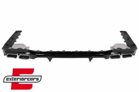 Difuzor zraka & nastavci auspuha E63 AMG dizajn (chrome) / Mercedes E-klasa W213 Facelift limuzina (2020-2023), RDMBW213FAMG