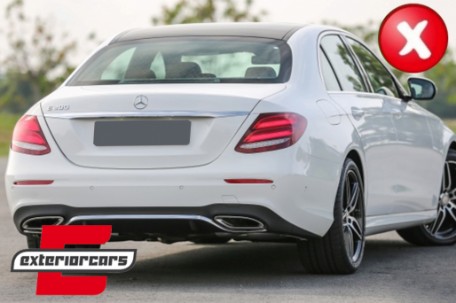 Difuzor zraka & nastavci auspuha E63 AMG dizajn (crna) / Mercedes E-klasa W213 S213 Standard (2016-2019), RDMBW213FAMGNB