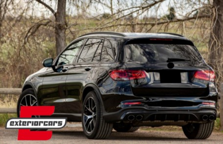 Difuzor zraka & nastavci auspuha GLC43 AMG dizajn (crna) / Mercedes GLC SUV X253 Facelift (2020-2022), RDMBGLC253F43B