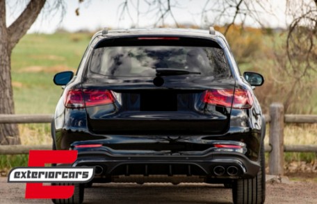 Difuzor zraka & nastavci auspuha GLC43 AMG dizajn (crna) / Mercedes GLC SUV X253 Facelift (2020-2022), RDMBGLC253F43B