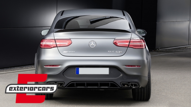 Difuzor zraka & nastavci auspuha GLC63 AMG dizajn (crna) / Mercedes GLC Coupe C253 Sport Line (2015-2019), 39759