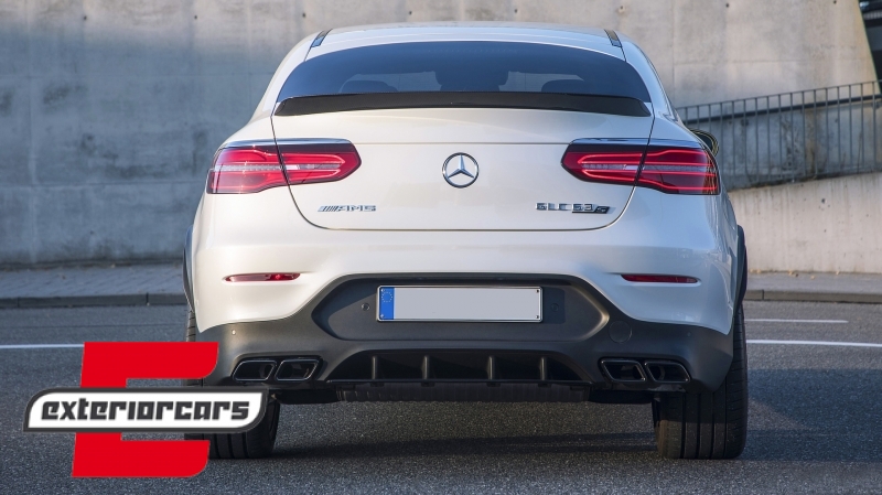 Difuzor zraka & nastavci auspuha GLC63 AMG dizajn (crna) / Mercedes GLC Coupe C253 Sport Line (2015-2019), 39759