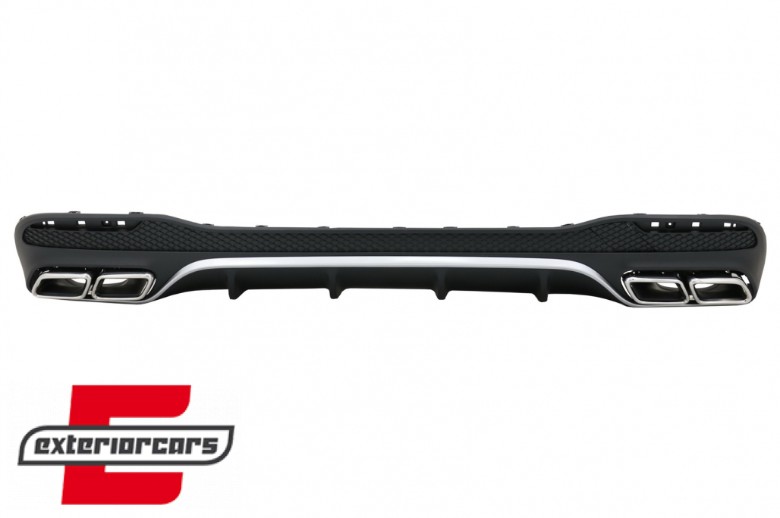 Difuzor zraka & nastavci auspuha GLE63 AMG dizajn (chrome) / Mercedes GLE W166 SUV Sport Line (2015-2018), RDMBGLEW166