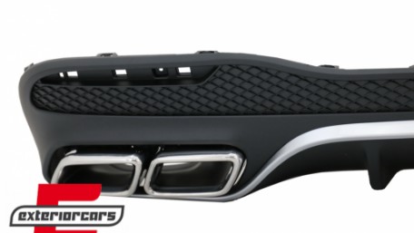 Difuzor zraka & nastavci auspuha GLE63 AMG dizajn (chrome) / Mercedes GLE W166 SUV Sport Line (2015-2018), RDMBGLEW166