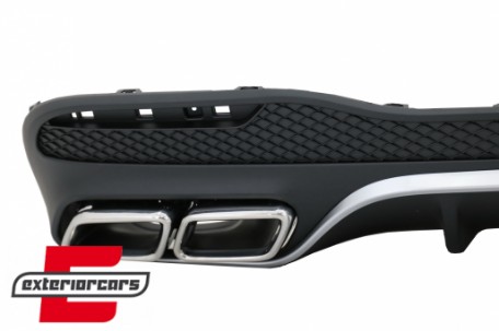 Difuzor zraka & nastavci auspuha GLE63 AMG dizajn (chrome) / Mercedes GLE W166 SUV Sport Line (2015-2018), RDMBGLEW166