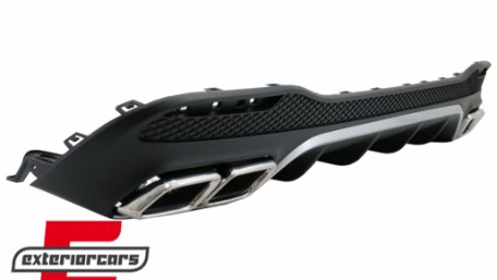 Difuzor zraka & nastavci auspuha GLE63 AMG dizajn (chrome) / Mercedes GLE W166 SUV Sport Line (2015-2018), RDMBGLEW166