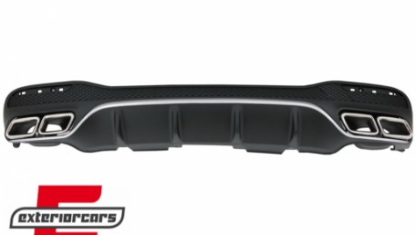 Difuzor zraka & nastavci auspuha GLE63 AMG dizajn (chrome) / Mercedes GLE W166 SUV Sport Line (2015-2018), RDMBGLEW166
