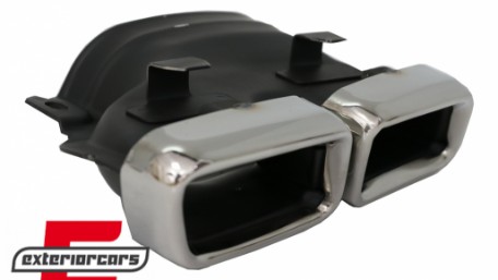 Difuzor zraka & nastavci auspuha GLE63 AMG dizajn (chrome) / Mercedes GLE W166 SUV Sport Line (2015-2018), RDMBGLEW166