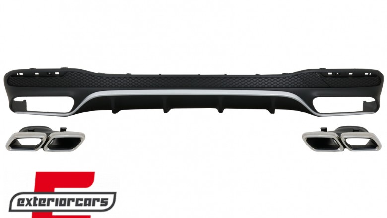 Difuzor zraka & nastavci auspuha GLS63 AMG dizajn / Mercedes GLS klasa X166 SUV Facelift (09.2015-2019), RDMBX166GLS