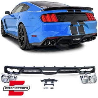 Difuzor zraka & nastavci auspuha GT350 dizajn / Ford Mustang Mk6 VI (2015-2017), 41491