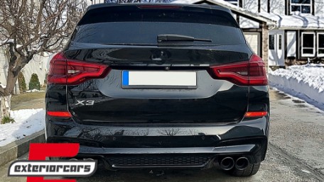 Difuzor zraka & nastavci auspuha M Competition look (piano crna) / BMW X3 G01 (2018-07.2021), 40231