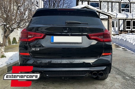 Difuzor zraka & nastavci auspuha M Competition look (piano crna) / BMW X3 G01 (2018-07.2021), 40231