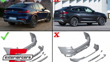 Difuzor zraka & nastavci auspuha M Sport dizajn / BMW X4 G02 M Sport (2018-07.2021), 41584