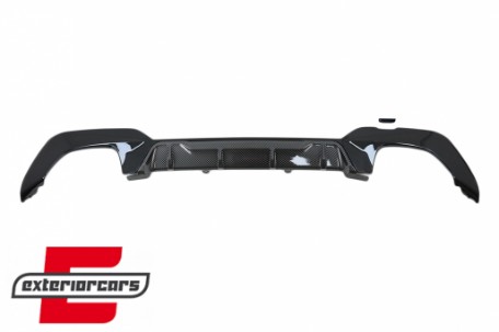 Difuzor zraka & nastavci auspuha M340i M look (piano crna/carbon) / BMW serije 3 G20 G28 limuzina G21 karavan (2019-06.2022), RDBMG20MPCF