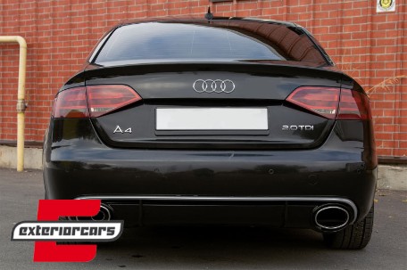 Difuzor zraka & nastavci auspuha RS4 dizajn / Audi A4 B8 limuzina karavan (2007-2011), RDAURS4