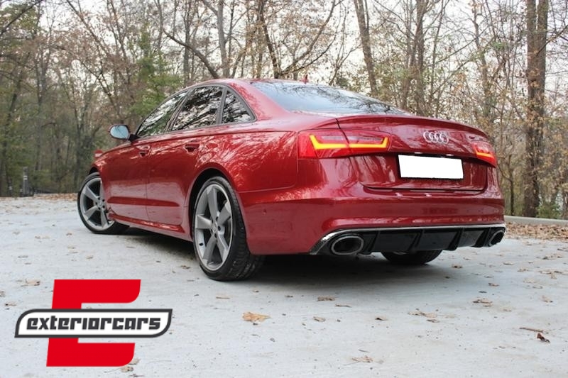 Difuzor zraka & nastavci auspuha RS6 dizajn / Audi A6 C7 4G limuzina karavan (2011-2014), RDAUA64GRS6