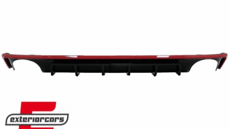 Difuzor zraka & nastavci auspuha RS6 dizajn (crvena) / Audi A6 C8 4K limuzina karavan (2018-2022), RDAUA64KRS6R