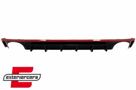 Difuzor zraka & nastavci auspuha RS6 dizajn (crvena) / Audi A6 C8 4K limuzina karavan (2018-2022), RDAUA64KRS6R