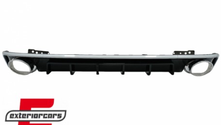 Difuzor zraka & nastavci auspuha RS6 dizajn (srebrna) / Audi A6 C8 4K limuzina karavan (2018-2022), RDAUA64KRS6C