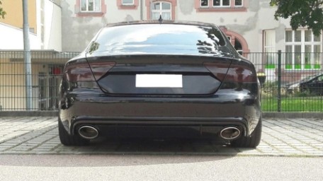 Difuzor zraka & nastavci auspuha RS7 dizajn (crna) / Audi A7 4G (2010-2014), RDAUA74GPB