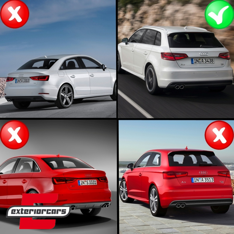 Difuzor zraka & nastavci auspuha S3 dizajn / Audi A3 8V Hatchback Sportback (2012-2015), CORDAUA38VHT