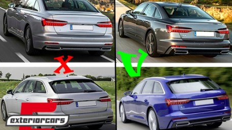 Difuzor zraka & nastavci auspuha S6 dizajn / Audi A6 C8 4K limuzina karavan (2018-2022), RDAUA64KS6C