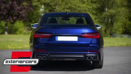 Difuzor zraka & nastavci auspuha S6 dizajn (mat crna) / Audi A6 C8 4K limuzina karavan (2018-2022), RDAUA64KN