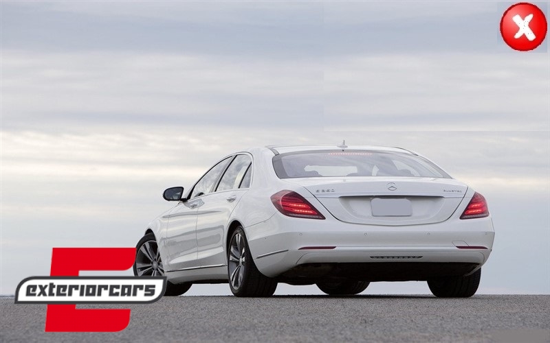 Difuzor zraka & nastavci auspuha S63 AMG dizajn / Mercedes S-klasa W222 Sport Line (2013-06.2017), 40030