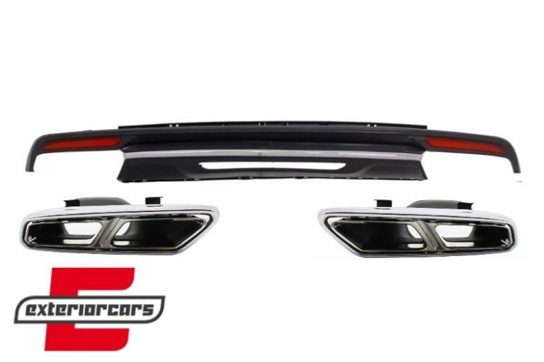 Difuzor zraka & nastavci auspuha S65 AMG dizajn / Mercedes S-klasa W222 Sport Line (2013-06.2017), CORDMBW222S65