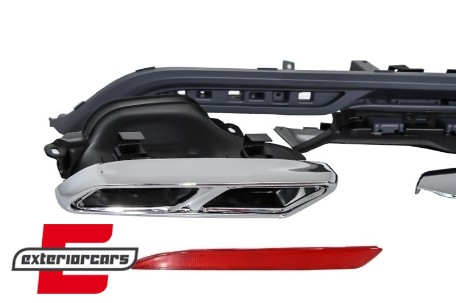 Difuzor zraka & nastavci auspuha S65 AMG dizajn / Mercedes S-klasa W222 Sport Line (2013-06.2017), CORDMBW222S65