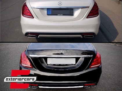 Difuzor zraka & nastavci auspuha S65 AMG dizajn / Mercedes S-klasa W222 Sport Line (2013-06.2017), CORDMBW222S65