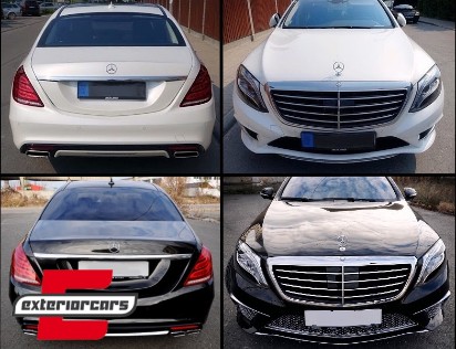 Difuzor zraka & nastavci auspuha S65 AMG dizajn / Mercedes S-klasa W222 Sport Line (2013-06.2017), CORDMBW222S65
