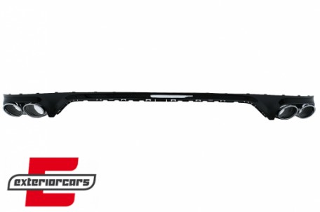 Difuzor zraka & nastavci auspuha SQ8 dizajn (chrome) / Audi Q8 S-Line (2018-), RDAUQ8S