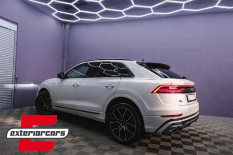 Difuzor zraka & nastavci auspuha SQ8 dizajn (chrome) / Audi Q8 S-Line (2018-), RDAUQ8S