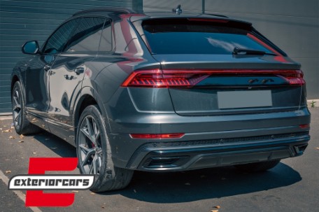 Difuzor zraka & nastavci auspuha SQ8 dizajn (chrome) / Audi Q8 S-Line (2018-), RDAUQ8S