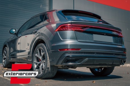 Difuzor zraka & nastavci auspuha SQ8 dizajn (chrome) / Audi Q8 S-Line (2018-), RDAUQ8S