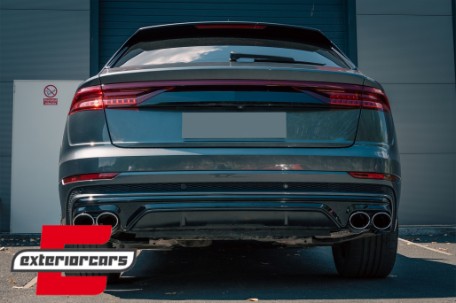 Difuzor zraka & nastavci auspuha SQ8 dizajn (chrome) / Audi Q8 S-Line (2018-), RDAUQ8S