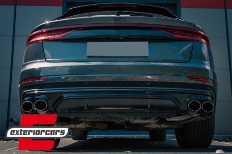 Difuzor zraka & nastavci auspuha SQ8 dizajn (chrome) / Audi Q8 S-Line (2018-), RDAUQ8S
