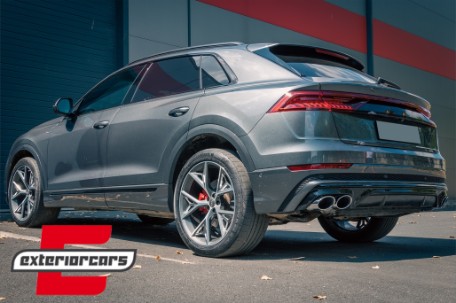 Difuzor zraka & nastavci auspuha SQ8 dizajn (chrome) / Audi Q8 S-Line (2018-), RDAUQ8S