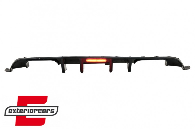 Difuzor zraka R look sa LED crvenim svjetlom (piano crna) / VW Golf 7.5 (2017-2019), RDVWG75RL